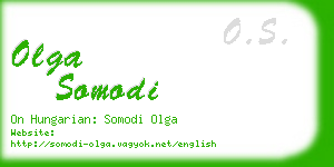 olga somodi business card